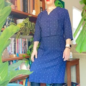 Vintage Blue Dress and Jacket